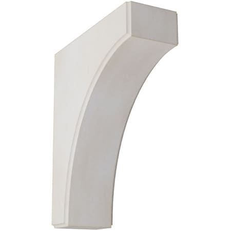 Ekena Millwork 3 1/2"W x 10"D x 12"H Clarksville Wood Vintage Decor Bracket, Chalk Dust White BKTWD04X10X12CVWH